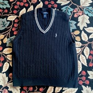 IZOD Black V-Neck Sweater Vest